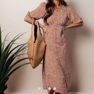 Bohme midi brown/orange floral